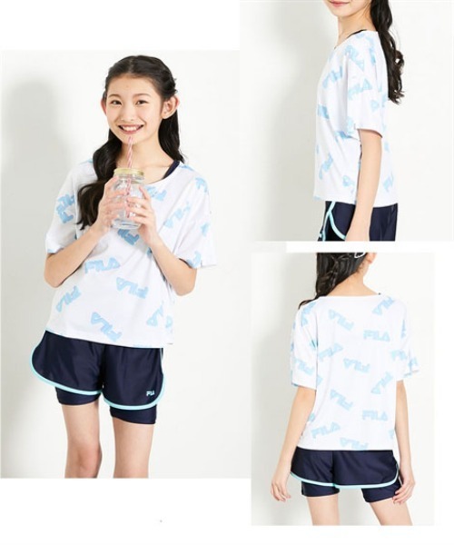 FILA】Tシャツセットオンスクール (130～170cm)（水着）｜FILA