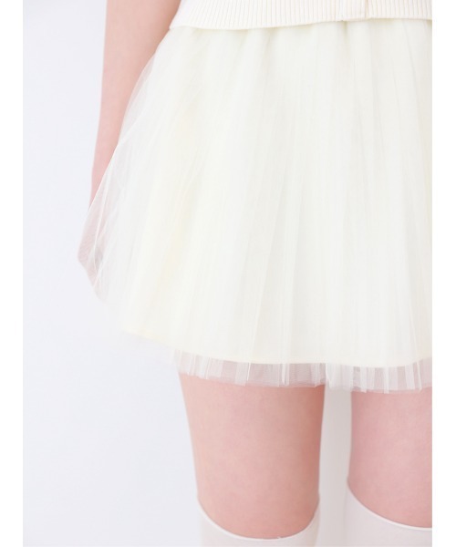 M me eme(エムミーエメ)の「Airy mood tulle mini skirt(eme11095)(スカート・レディース・ブラック/ネイビー/アイボリー・FREE)」の19枚目の写真
