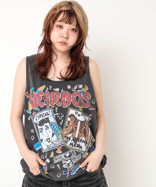 M2740 JUNKサンデープリントBIGタンク（タンクトップ）｜RNA（アール