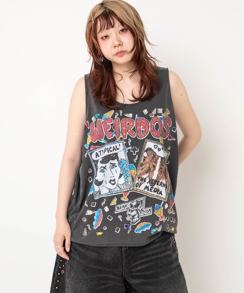 RNA(アールエヌエー)の「M2740 JUNKサンデープリントBIGタンク(タンクトップ・レディース・ブラック/ホワイト/パープル・MEDIUM)」の8枚目の写真