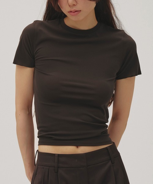 TODAYFUL(トゥデイフル)の「Soft Mesh T-shirts(Tシャツ/カットソー・レディース・ホワイト/ダークブラウン/ミント・FREE)」の3枚目の写真