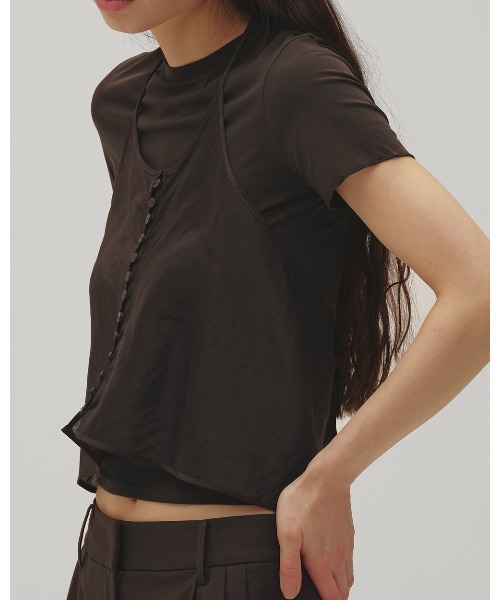 TODAYFUL(トゥデイフル)の「Soft Mesh T-shirts(Tシャツ/カットソー・レディース・ホワイト/ダークブラウン/ミント・FREE)」の8枚目の写真