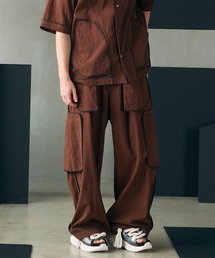 《UNISEX》Lyocell Nylon Washer Prime-Wide Inside-out Slacks/リヨセルナイロンワッシャープライムワイドインサイドアウトスラックス【MAISON SPECIAL/メゾンスペシャル】■セットアップ対応■