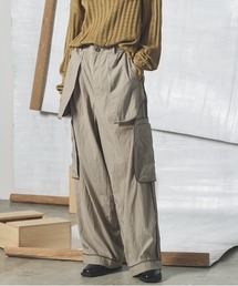 《UNISEX》Lyocell Nylon Washer Prime-Wide Inside-out Slacks/リヨセルナイロンワッシャープライムワイドインサイドアウトスラックス【MAISON SPECIAL/メゾンスペシャル】■セットアップ対応■