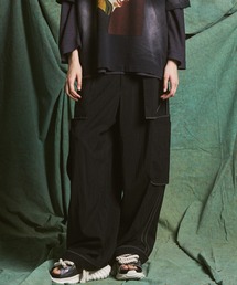 MAISONSPECIALスビンコットンギャバジンプライムワイドツータックパンツ UNISEX》120/2/2 Suvin Cotton Gabardine Prime-Wide Two Tuck Pants