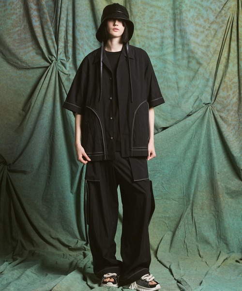 MAISON SPECIAL（メゾンスペシャル）の「《UNISEX》Lyocell Nylon Washer Prime-Wide Inside-out Slacks/リヨセルナイロンワッシャープライムワイドインサイドアウトスラックス【MAISON SPECIAL/メゾンスペシャル】■セットアップ対応■（その他パンツ・メンズ・ブラウン/ブラック/グレイッシュベージュ・2/1/0）」の6枚目の写真