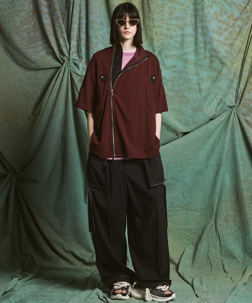 MAISON SPECIAL（メゾンスペシャル）の「《UNISEX》Lyocell Nylon Washer Prime-Wide Inside-out Slacks/リヨセルナイロンワッシャープライムワイドインサイドアウトスラックス【MAISON SPECIAL/メゾンスペシャル】■セットアップ対応■（その他パンツ・メンズ・ブラウン/ブラック/グレイッシュベージュ・2/1/0）」の7枚目の写真