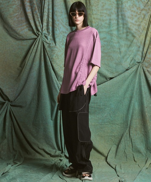 MAISON SPECIAL（メゾンスペシャル）の「《UNISEX》Lyocell Nylon Washer Prime-Wide Inside-out Slacks/リヨセルナイロンワッシャープライムワイドインサイドアウトスラックス【MAISON SPECIAL/メゾンスペシャル】■セットアップ対応■（その他パンツ・メンズ・ブラウン/ブラック/グレイッシュベージュ・2/1/0）」の8枚目の写真