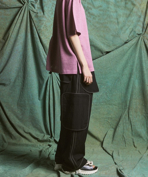 MAISON SPECIAL（メゾンスペシャル）の「《UNISEX》Lyocell Nylon Washer Prime-Wide Inside-out Slacks/リヨセルナイロンワッシャープライムワイドインサイドアウトスラックス【MAISON SPECIAL/メゾンスペシャル】■セットアップ対応■（その他パンツ・メンズ・ブラウン/ブラック/グレイッシュベージュ・2/1/0）」の15枚目の写真