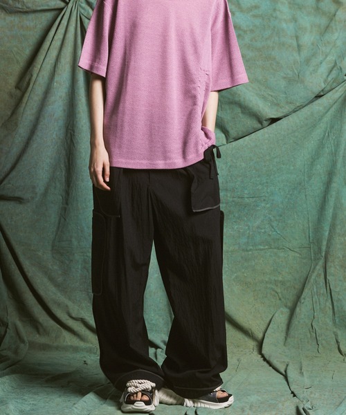 MAISON SPECIAL（メゾンスペシャル）の「《UNISEX》Lyocell Nylon Washer Prime-Wide Inside-out Slacks/リヨセルナイロンワッシャープライムワイドインサイドアウトスラックス【MAISON SPECIAL/メゾンスペシャル】■セットアップ対応■（その他パンツ・メンズ・ブラウン/ブラック/グレイッシュベージュ・2/1/0）」の14枚目の写真