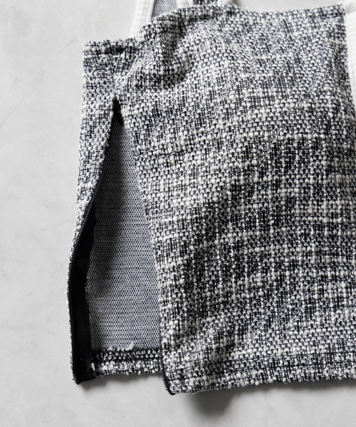 me+em select(ミームセレクト)の「※【 セットアップ】ツイードボタンショートビスチェ + ミニスカート SET / 【 SETUP 】tweed button short buister + mini skirt SET(セットアップ・レディース・ブラック/ピンク・SMALL/MEDIUM)」の14枚目の写真
