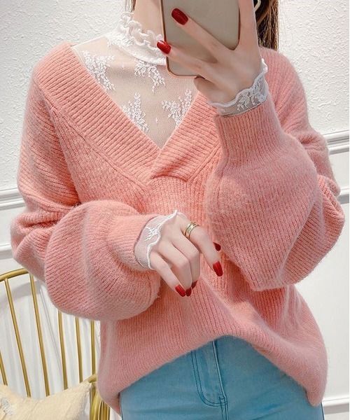 ammy.（エイミードット）の「【 ammy. / エイミードット 】 フラワー刺繍 シアー トップス（Tシャツ/カットソー・レディース・ホワイト/ブラック・FREE）」の7枚目の写真