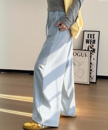 ハート刺しゅう ワイドパンツ 春夏秋