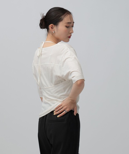 LEPSIM(レプシィム)の「ホルターネック《2点セット》 816764(Tシャツ/カットソー・レディース・ネイビー/ボルドー/オフホワイト・FREE)」の6枚目の写真