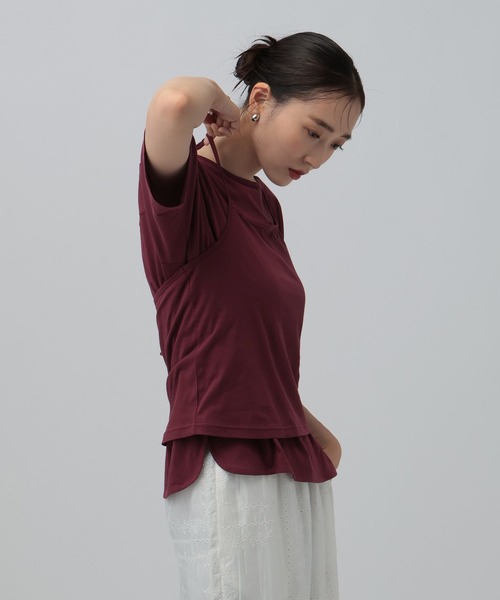 LEPSIM(レプシィム)の「ホルターネック《2点セット》 816764(Tシャツ/カットソー・レディース・ネイビー/ボルドー/オフホワイト・FREE)」の13枚目の写真
