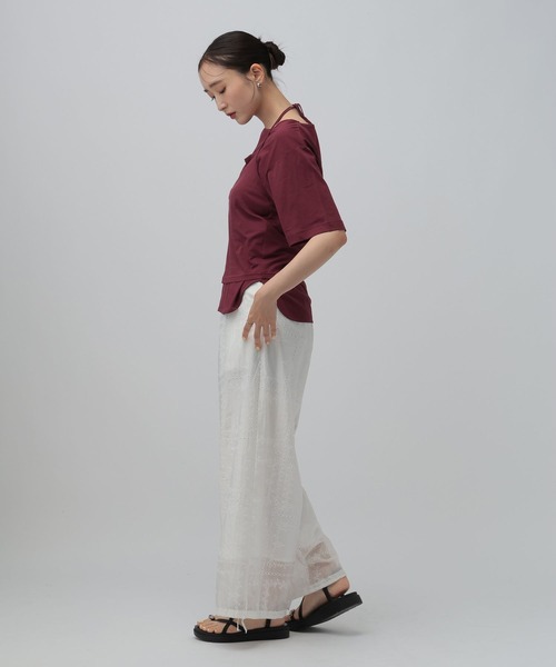 LEPSIM(レプシィム)の「ホルターネック《2点セット》 816764(Tシャツ/カットソー・レディース・ネイビー/ボルドー/オフホワイト・FREE)」の16枚目の写真