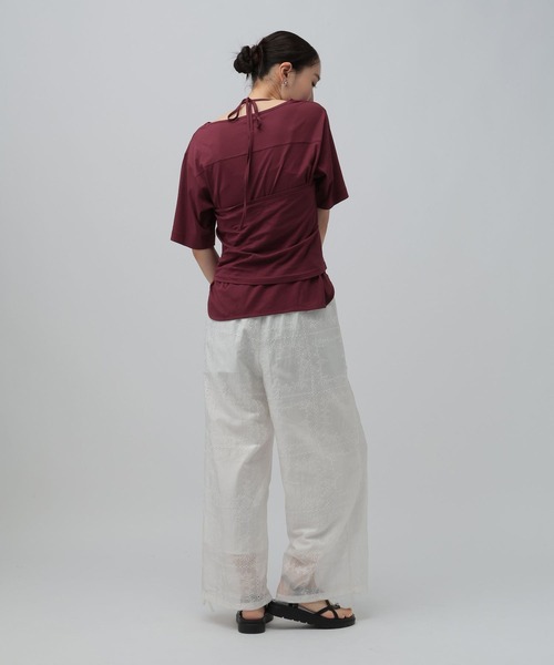 LEPSIM(レプシィム)の「ホルターネック《2点セット》 816764(Tシャツ/カットソー・レディース・ネイビー/ボルドー/オフホワイト・FREE)」の17枚目の写真