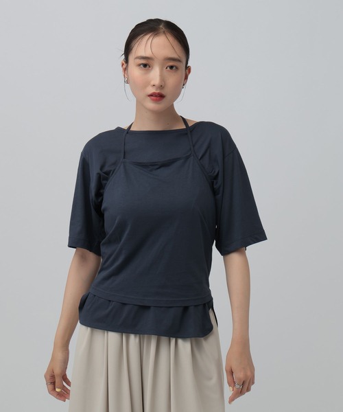 LEPSIM(レプシィム)の「ホルターネック《2点セット》 816764(Tシャツ/カットソー・レディース・ネイビー/ボルドー/オフホワイト・FREE)」の18枚目の写真
