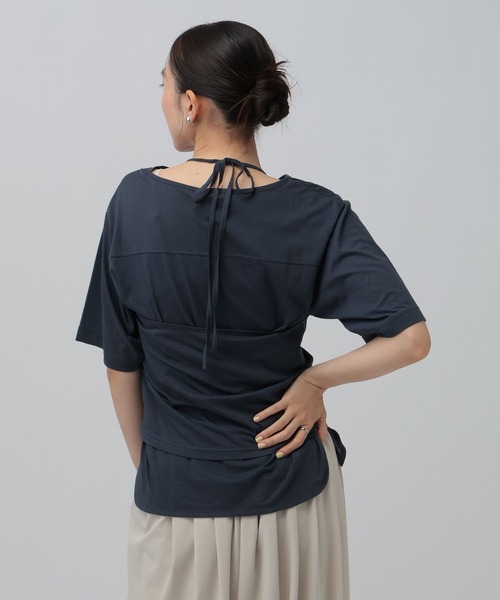 LEPSIM(レプシィム)の「ホルターネック《2点セット》 816764(Tシャツ/カットソー・レディース・ネイビー/ボルドー/オフホワイト・FREE)」の20枚目の写真