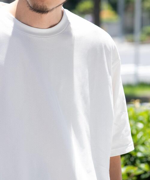 EKAL(エカル)の「『UR TECH ひやサラクール』メッシュレイヤードTシャツ(Tシャツ/カットソー・メンズ・ホワイト/ブラック・MEDIUM/LARGE)」の7枚目の写真