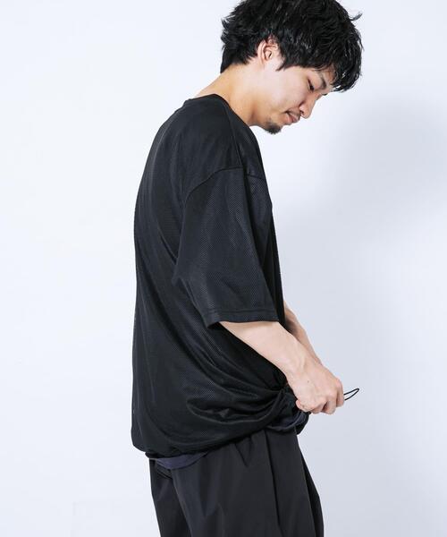 EKAL(エカル)の「『UR TECH ひやサラクール』メッシュレイヤードTシャツ(Tシャツ/カットソー・メンズ・ホワイト/ブラック・MEDIUM/LARGE)」の18枚目の写真