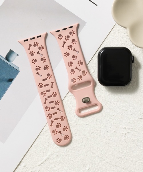 emonique(エモニーク)の「シリコン製 肉球 アップルウォッチバンド Apple Watch バンド【38mm/40mm/41mm 対応】(デジタル腕時計・レディース・ピンク/ミント/ブラック/ホワイト/プラチナム/ベージュ系・38)」の6枚目の写真