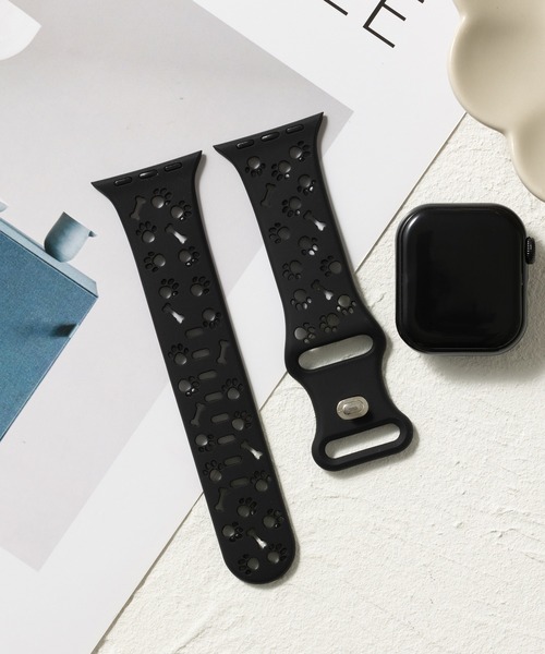 emonique(エモニーク)の「シリコン製 肉球 アップルウォッチバンド Apple Watch バンド【38mm/40mm/41mm 対応】(デジタル腕時計・レディース・ピンク/ミント/ブラック/ホワイト/プラチナム/ベージュ系・38)」の3枚目の写真