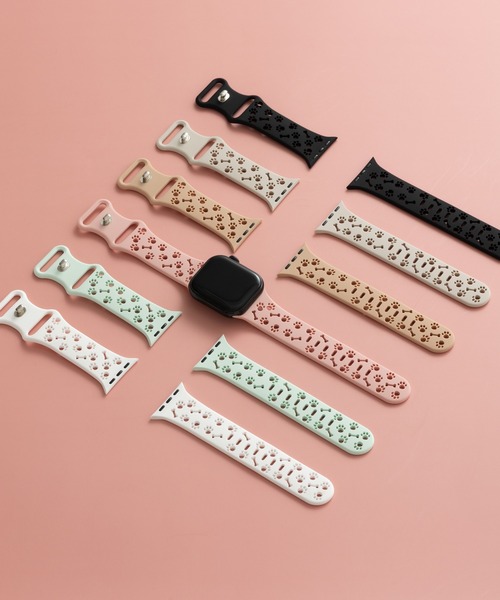 emonique(エモニーク)の「シリコン製 肉球 アップルウォッチバンド Apple Watch バンド【38mm/40mm/41mm 対応】(デジタル腕時計・レディース・ピンク/ミント/ブラック/ホワイト/プラチナム/ベージュ系・38)」の7枚目の写真