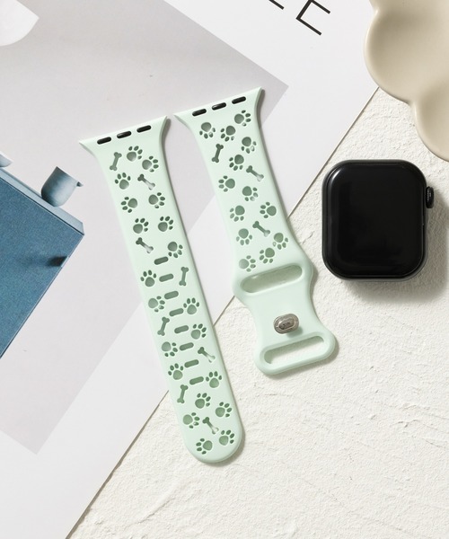emonique(エモニーク)の「シリコン製 肉球 アップルウォッチバンド Apple Watch バンド【38mm/40mm/41mm 対応】(デジタル腕時計・レディース・ピンク/ミント/ブラック/ホワイト/プラチナム/ベージュ系・38)」の8枚目の写真