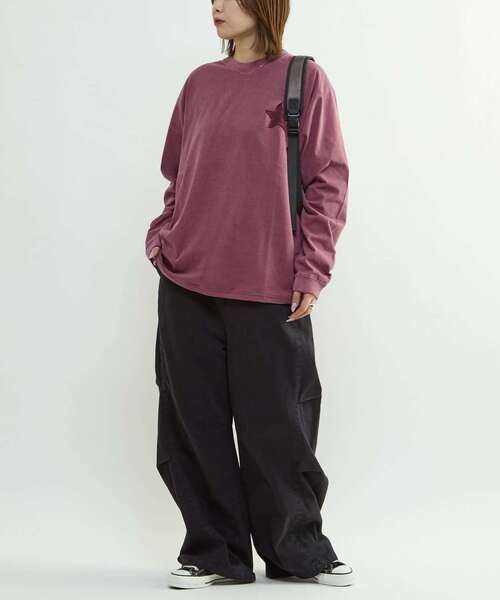 CONVERSE TOKYO(コンバーストウキョウ)の「VINTAGE-LIKE BARREL LEG PANTS(その他パンツ・レディース・ベージュ/ブラック・SMALL/MEDIUM)」の13枚目の写真