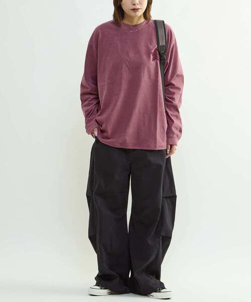 CONVERSE TOKYO(コンバーストウキョウ)の「VINTAGE-LIKE BARREL LEG PANTS(その他パンツ・レディース・ベージュ/ブラック・SMALL/MEDIUM)」の14枚目の写真