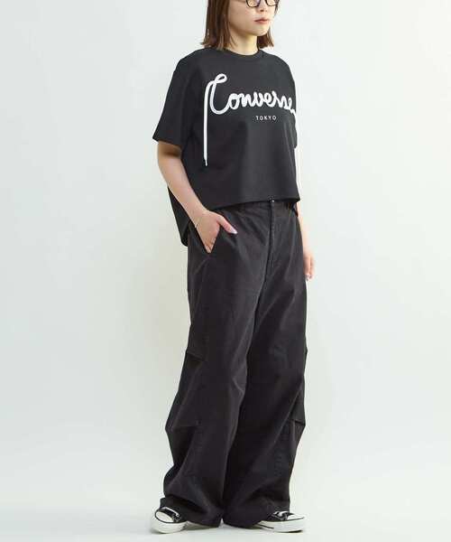 CONVERSE TOKYO(コンバーストウキョウ)の「VINTAGE-LIKE BARREL LEG PANTS(その他パンツ・レディース・ベージュ/ブラック・SMALL/MEDIUM)」の17枚目の写真