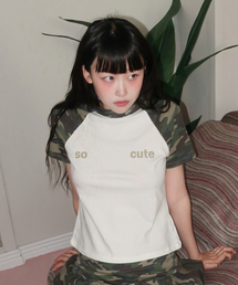 KIKOZY（キコジ）の「ソーキュートラグランTシャツカモ（Tシャツ/カットソー）」
