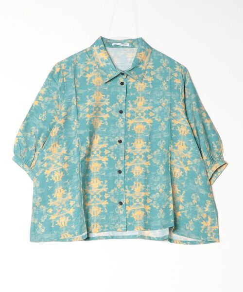 sandy（サンディー）の「プリントレギュラーカラー5分袖BL（Tシャツ/カットソー・レディース・ブラック/ターコイズブルー/グリーン・FREE）」の3枚目の写真
