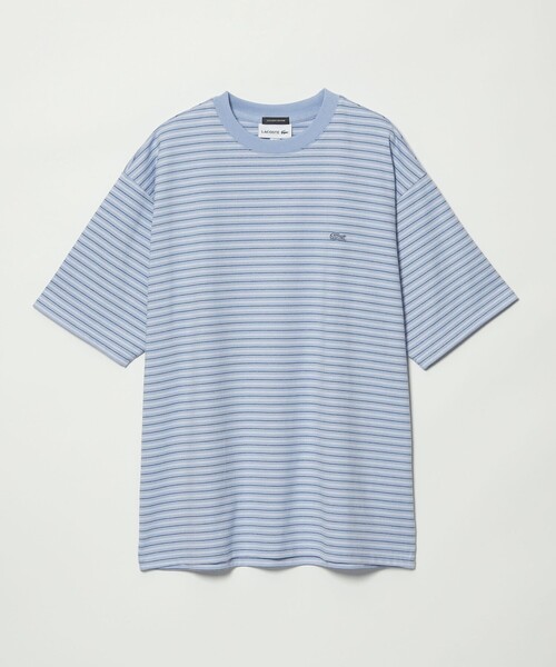LACOSTE(ラコステ)の「<LACOSTE for BEAUTY&YOUTH> ボーダー Tシャツ(Tシャツ/カットソー・メンズ・ライトブルー/オフホワイト/ダークグレー・L/M/S/XL)」の1枚目の写真