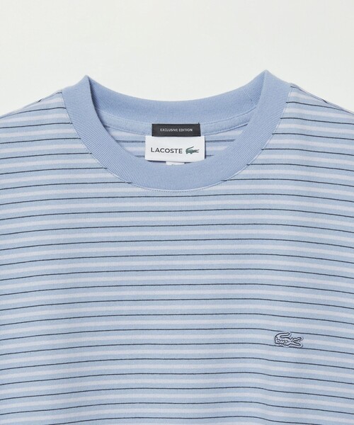 LACOSTE(ラコステ)の「<LACOSTE for BEAUTY&YOUTH> ボーダー Tシャツ(Tシャツ/カットソー・メンズ・ライトブルー/オフホワイト/ダークグレー・L/M/S/XL)」の5枚目の写真