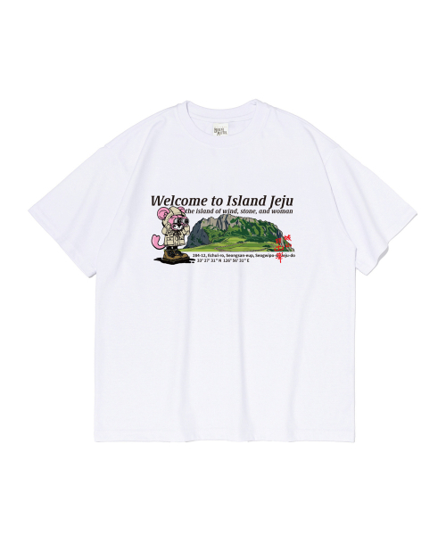 BERNI(ベルニ)の「ジェジュ ウェルカム トゥ 半袖Tシャツ (ホワイト)(Tシャツ/カットソー・レディース・その他・SMALL/MEDIUM/LARGE/X-LARGE/2XL)」の6枚目の写真