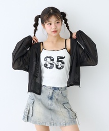 LOVETOXIC | 【LTXC/抗菌防臭】キャミつきメッシュパーカー(Tシャツ/カットソー)
