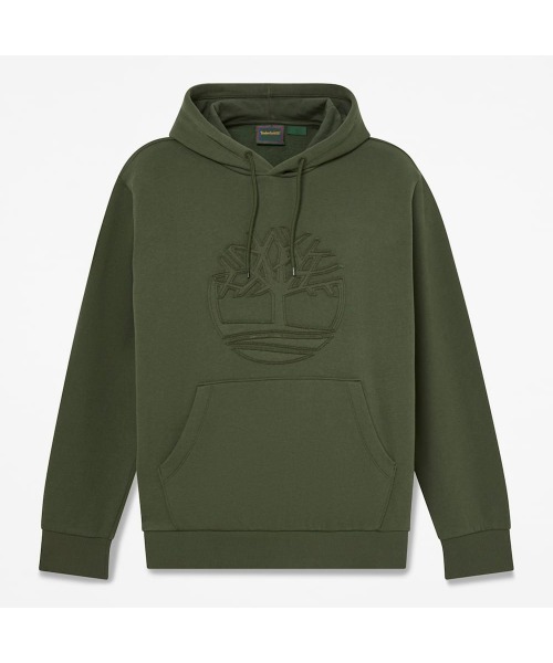 Timberland（ティンバーランド）の「ツリーロゴ パッチ ループバック フーディー メンズ（パーカー・メンズ・ダークグリーン・LARGE/MEDIUM/X-LARGE/XX-LARGE）」の3枚目の写真