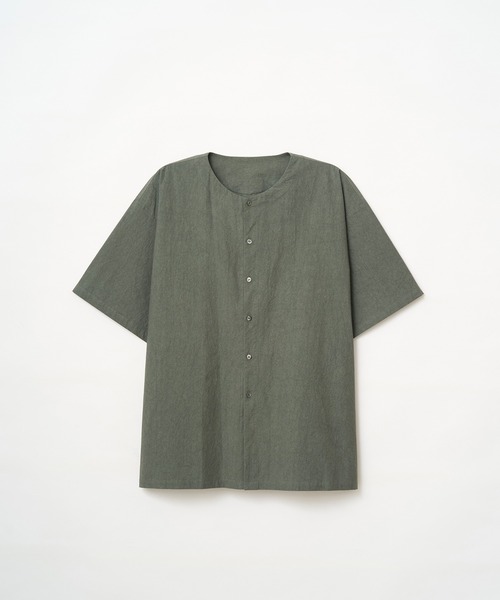 和ROBE（ワローブ）の「2026夏　WAROBE / DABO SHIRT（シャツ/ブラウス・メンズ・オリーブ系/ブラック・FREE）」の2枚目の写真