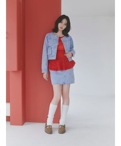 FURFUR(ファーファー)の「裾フリルジャージートップス(Tシャツ/カットソー・レディース・ホワイト/グレー/ミント/その他/レッド・F)」の11枚目の写真