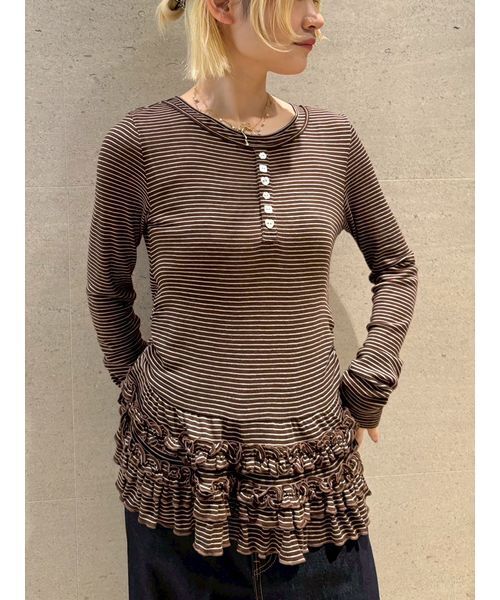 FURFUR(ファーファー)の「裾フリルジャージートップス(Tシャツ/カットソー・レディース・ホワイト/グレー/ミント/その他/レッド・F)」の22枚目の写真