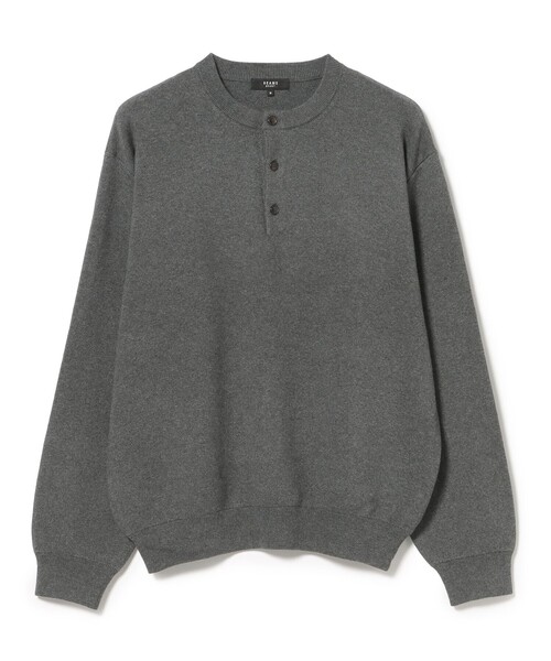 BEAMS HEART(ビームスハート)の「スウェットライク ヘンリーネック ニット(ニット/セーター・メンズ・グリーン/チャコールグレー・SMALL/MEDIUM/LARGE)」の13枚目の写真