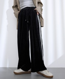 【MAISON BREEZE reveur】サイドラインストライプベロアパンツ trc
