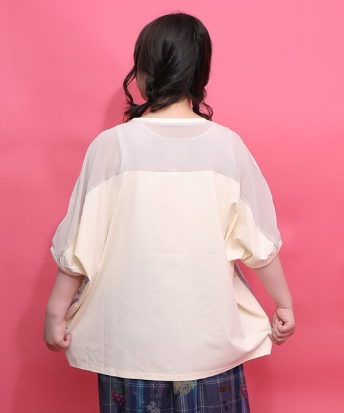 iS ScoLar(イズスカラー)の「562257:スカーフ柄アップリケプルオーバー(Tシャツ/カットソー・レディース・アイボリー/ブラック/チャコールグレー・M)」の10枚目の写真