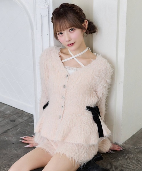 one after another NICE CLAUP(ワンアフターアナザーナイスクラップ)の「【Premium order/セットアップ可能/ニット別売り】ふわモテニットショートパンツ(その他パンツ・レディース・ブラック/ブラウン/アイボリー/ピンク・FREE)」の21枚目の写真