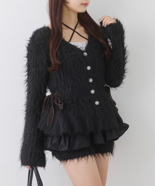 one after another NICE CLAUP(ワンアフターアナザーナイスクラップ)の「【Premium order/セットアップ可能/ニット別売り】ふわモテニットショートパンツ(その他パンツ・レディース・ブラック/ブラウン/アイボリー/ピンク・FREE)」の10枚目の写真