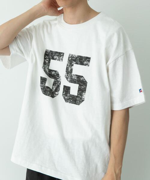 Russell Athletic(ラッセルアスレティック)の「『別注』Russell Athletic×Sonny Label ナンバリングショートスリーブTシャツ(Tシャツ/カットソー・メンズ・ブルー/ホワイト系その他/オフホワイト・MEDIUM/LARGE)」の6枚目の写真