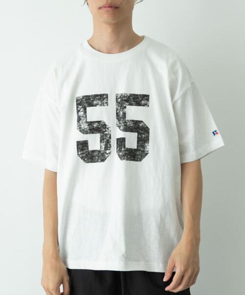 Russell Athletic(ラッセルアスレティック)の「『別注』Russell Athletic×Sonny Label ナンバリングショートスリーブTシャツ(Tシャツ/カットソー・メンズ・ブルー/ホワイト系その他/オフホワイト・MEDIUM/LARGE)」の7枚目の写真