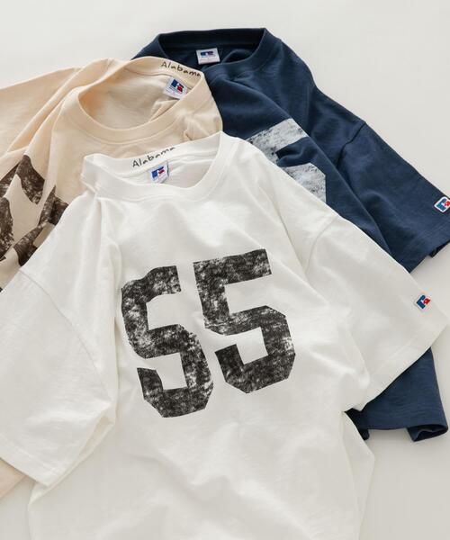 Russell Athletic(ラッセルアスレティック)の「『別注』Russell Athletic×Sonny Label ナンバリングショートスリーブTシャツ(Tシャツ/カットソー・メンズ・ブルー/ホワイト系その他/オフホワイト・MEDIUM/LARGE)」の10枚目の写真